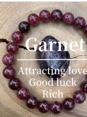 Genuine Natural Garnet Bracelet.